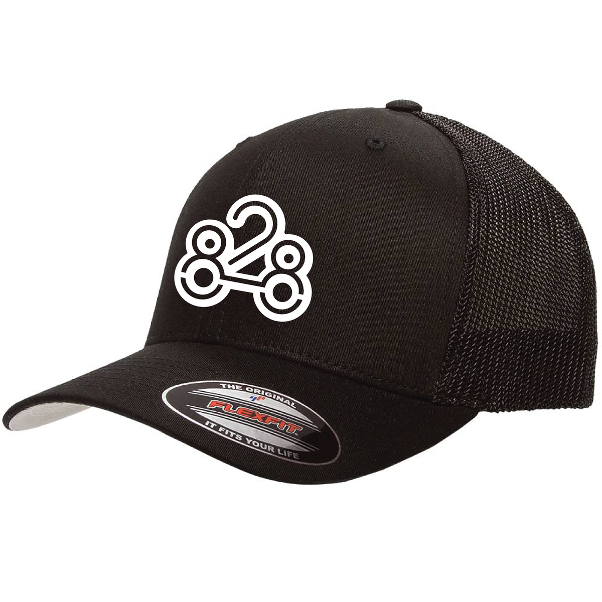 828 Mens Hat - White Stitching (Snapback)